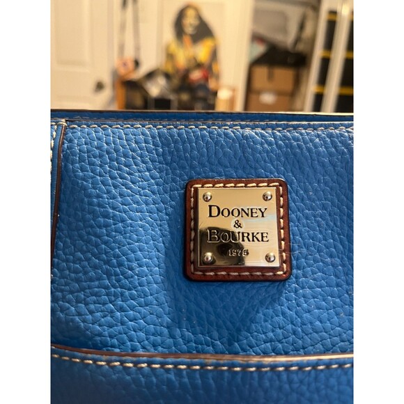 Dooney and Bourke Lexington Blue Pebbled GrainedLeather Shoulder Tote Bag GUC - Picture 4 of 14
